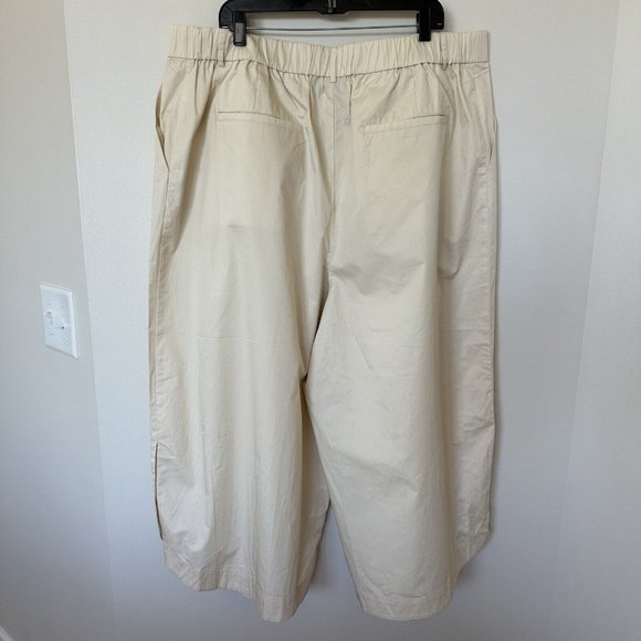 Anthropologie Mare Mare Curved Hem Chino Pants Womens 3X Sand Ivory High Rise - Picture 9 of 14